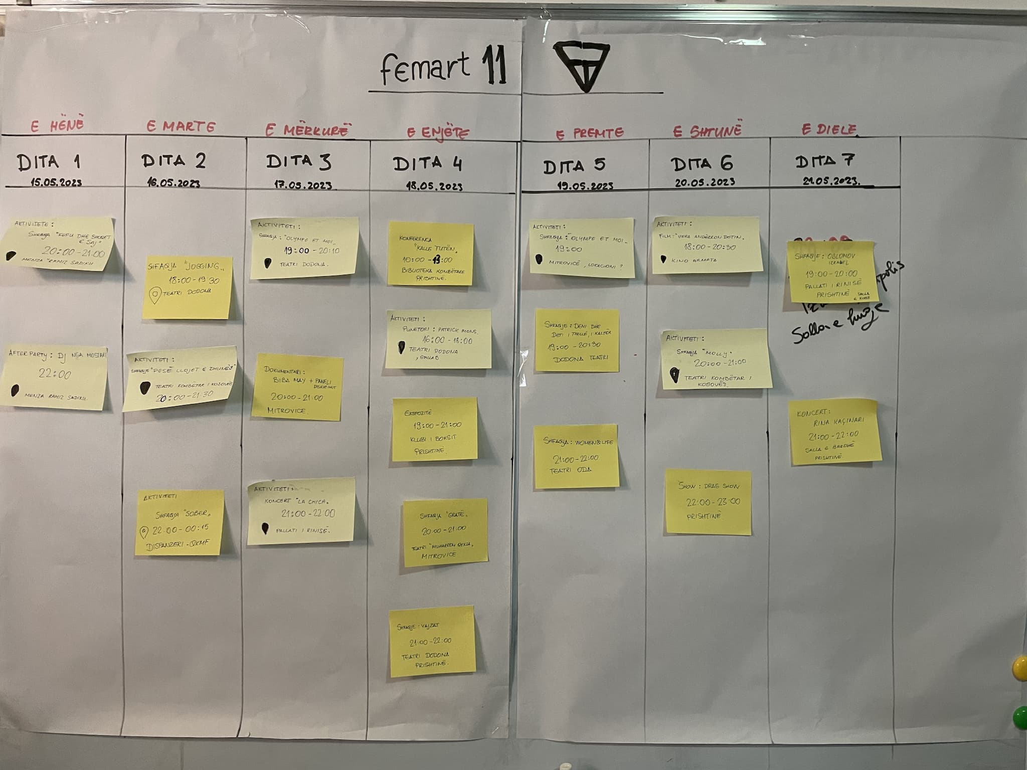 Le planning de la 11e édition de Fem’art festival est en construction.